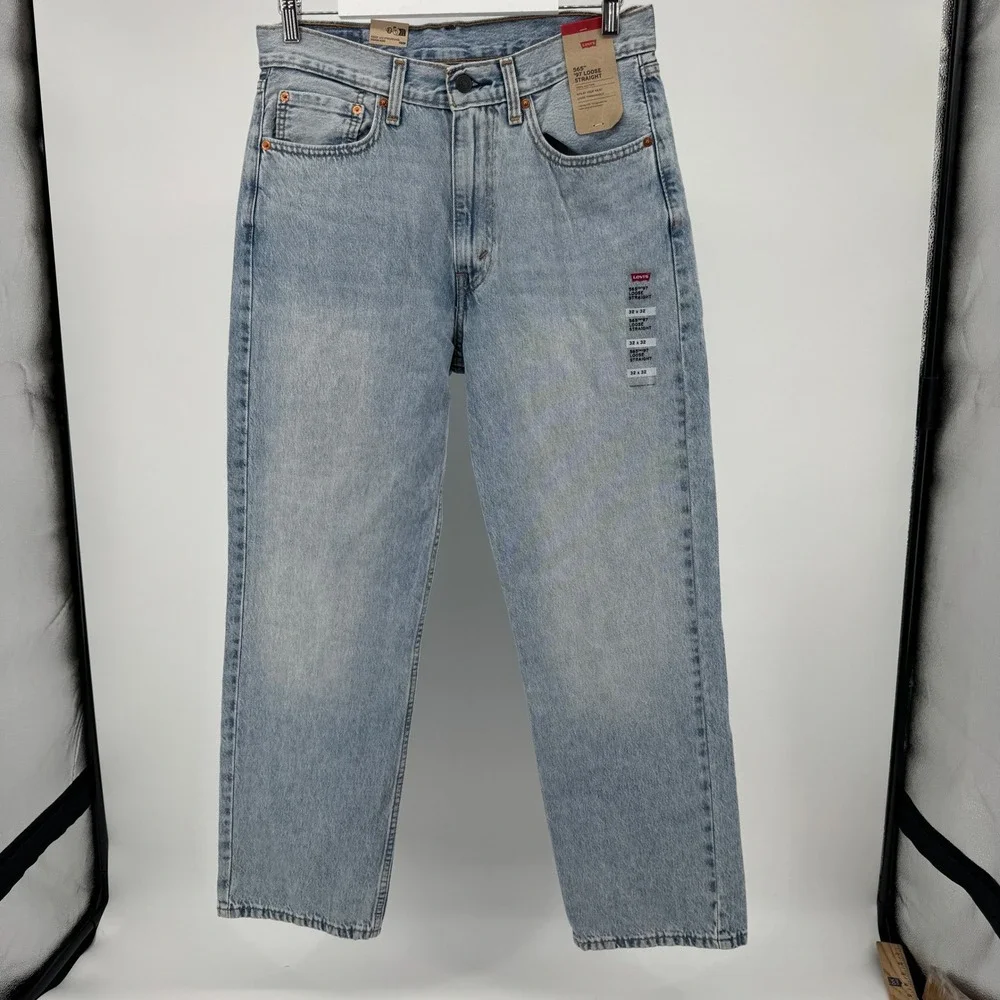 Levi's 565 '97 Loose Straight Mens 32x32 Light Wash Blue Denim Jeans Baggy NEW